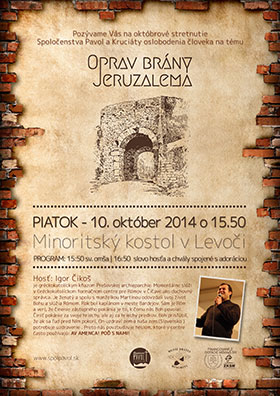 10.10.2014 - Oprav brány Jeruzalema - prednáška